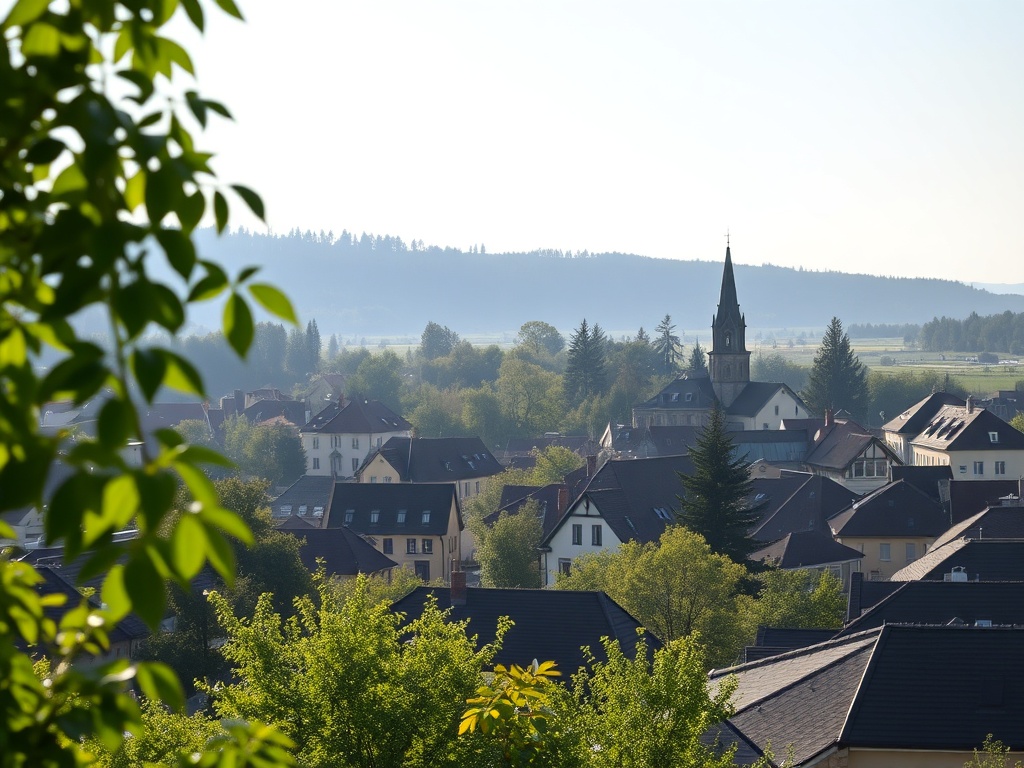 Kwitnące drzewa wiśniowe i czereśniowe w Łęknicy, tworzące różowo-biały spektakl natury.