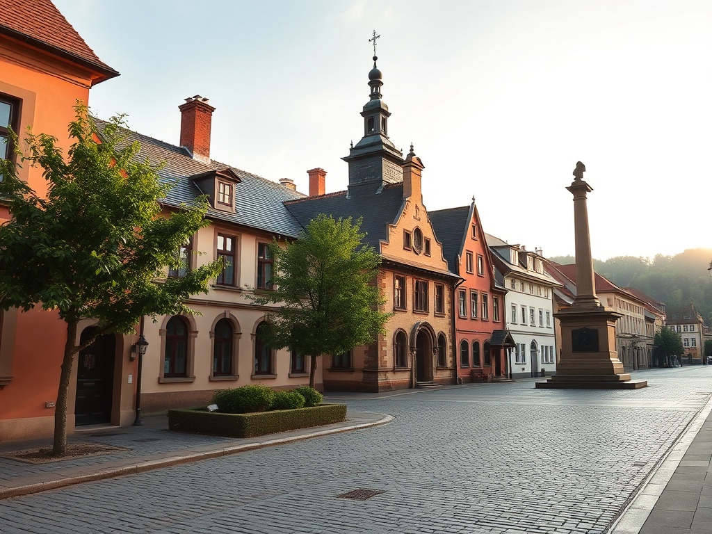 Widok na miasto Łęknica z rzeką Nysą Łużycką w tle