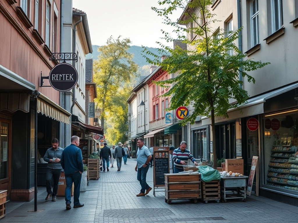 Malowniczy widok na miasto Łęknica z rzeką Nysą Łużycką w tle.